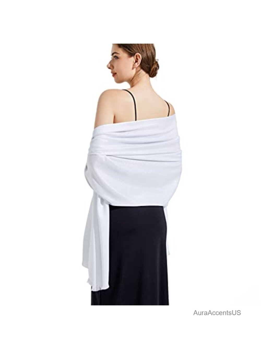 Reversible Metallic Pashmina Shawl Wrap Scarf Wedding Evening Formal